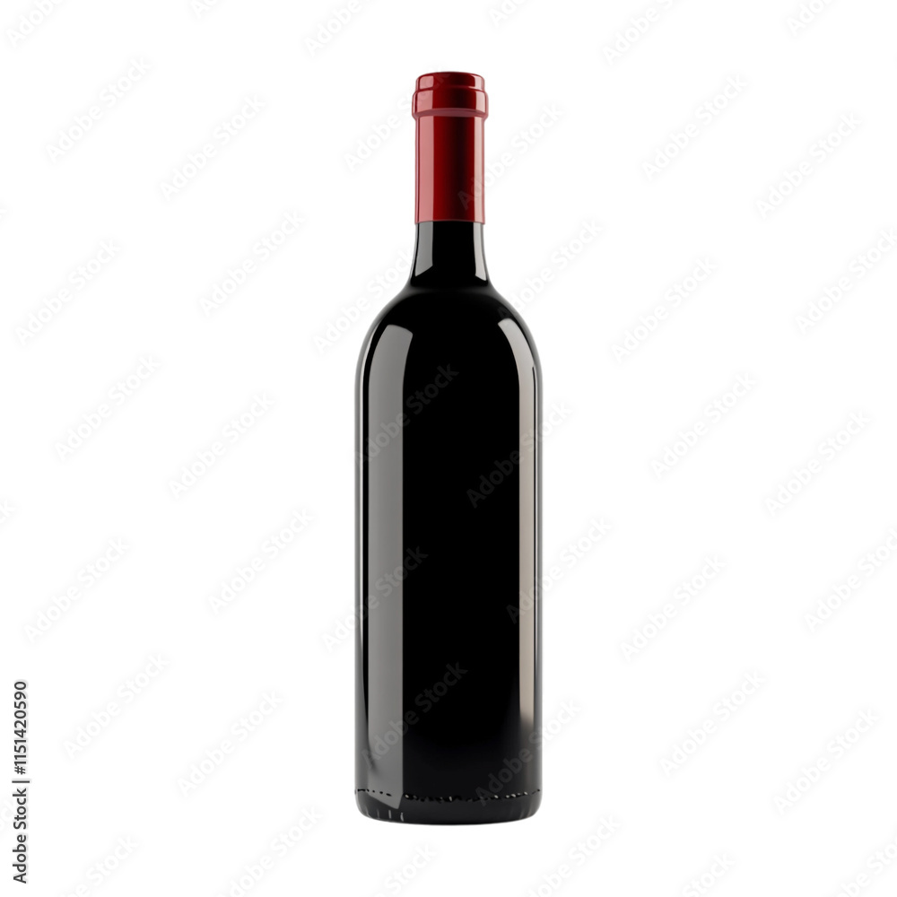 Black Wine Bottle on Transparent Background - Ai Generated Black Wine Bottle on Transparent Background - Ai Generated