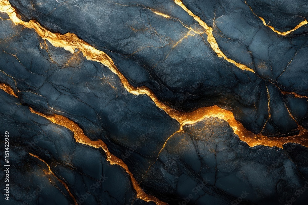 Fototapeta premium natural black marble texture featuring striking gold accents, ideal for luxury product design applications, showcasing depth and elegance in its design