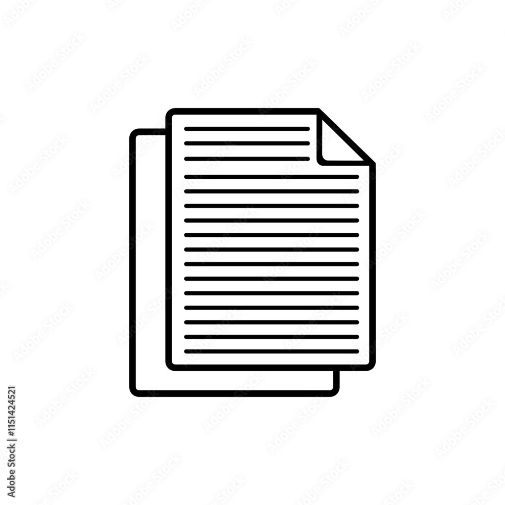 Simple Document icon on transparent background Simple Document icon on transparent background