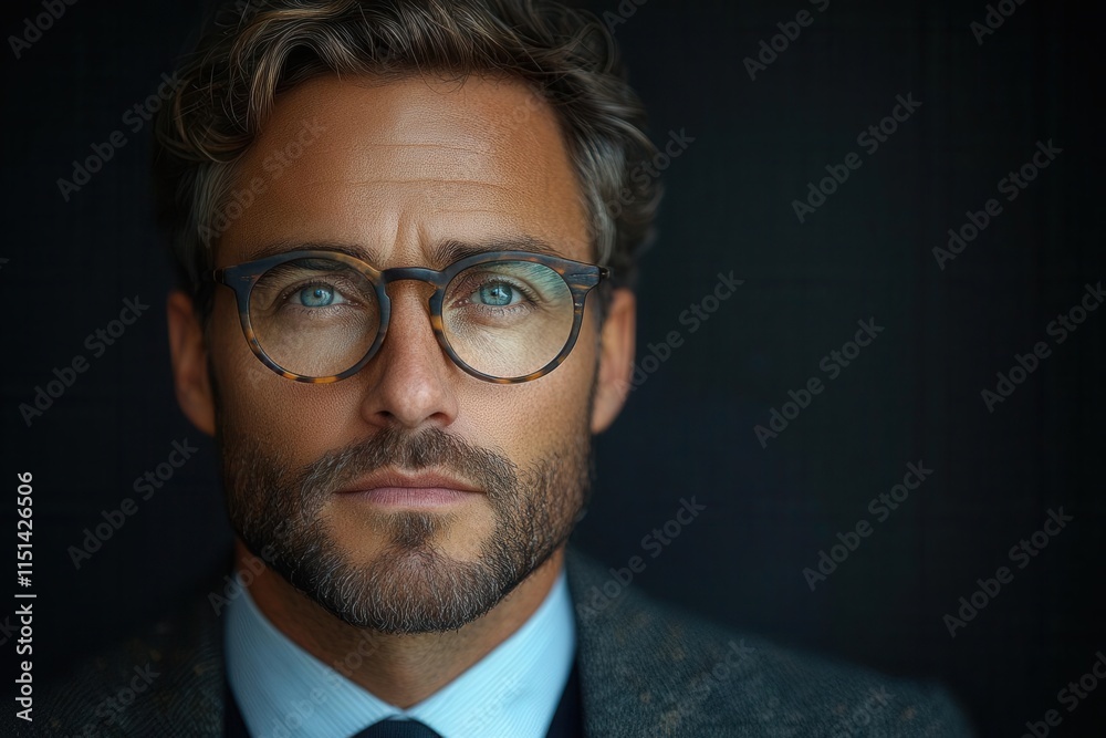 portrait of a thoughtful man in a classic suit, embodying an air of sophistication and intelligence. his expression suggests contemplation and depth, inviting viewers to connect with his story portrait of a thoughtful man in a classic suit, embodying an air of sophistication and intelligence. his expression suggests contemplation and depth, inviting viewers to connect with his story