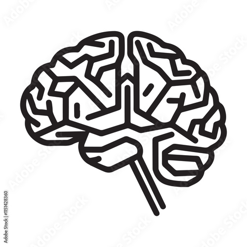 Human brain icon vector