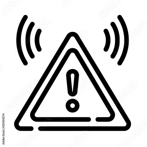 Icon Alert Risk With Style Outline
