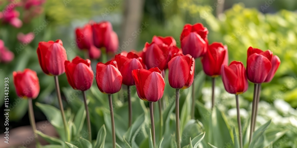 Vibrant red tulip blooms in a serene garden setting, highlighting the beauty of nature. Enjoy the stunning red tulip flowers that bring life and color to any garden display. Vibrant red tulip blooms in a serene garden setting, highlighting the beauty of nature. Enjoy the stunning red tulip flowers that bring life and color to any garden display.