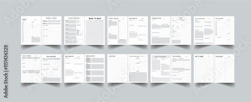 Kdp Interior design bundle ,daily planner, journal, sheets, template.
