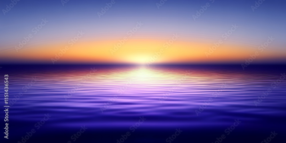 Obraz premium Serene Sunset Ocean Calm Water Colorful Sky Tranquil Nature