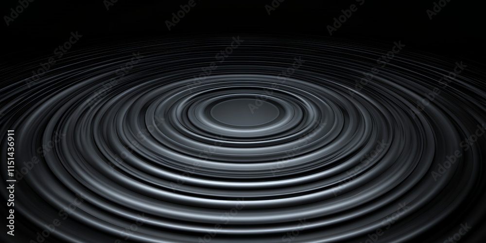 Abstract Dark Grey Concentric Circles Ripple Background Abstract Dark Grey Concentric Circles Ripple Background
