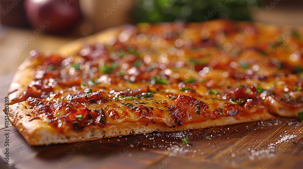 Spicy jalapeno and chorizo pizza slice with a kick, captured in HD for bold flavor enthusiasts Spicy jalapeno and chorizo pizza slice with a kick, captured in HD for bold flavor enthusiasts