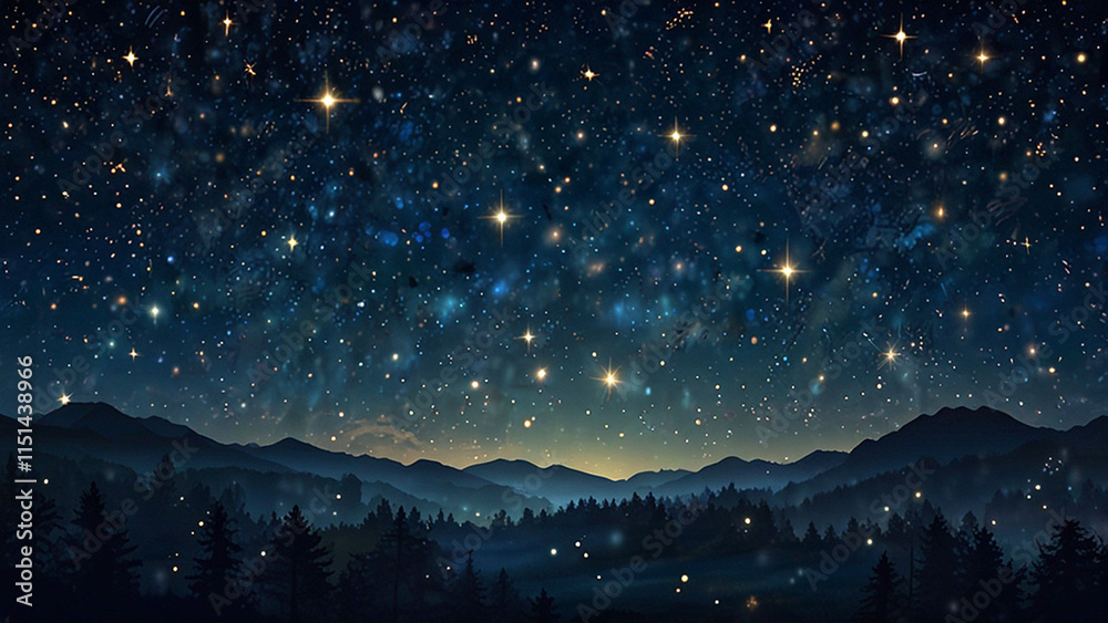 Naklejka premium starry night sky