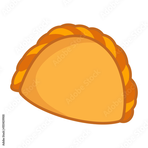 Curry puff vector image, empanada flat icon, kue pastel illustration, empanadas clip art, meat pies clipart, jamaican beef patties