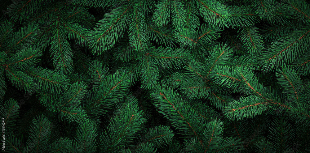 Abstract dark green background with pine tree branches Abstract dark green background with pine tree branches
