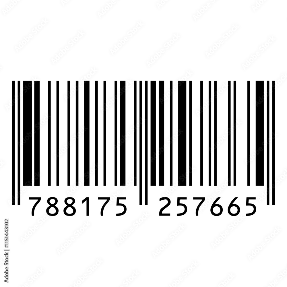 Illustration of barcode design black and white