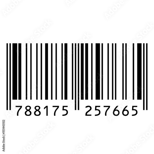 Illustration of barcode design black and white