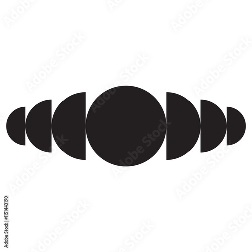 Black and white stereo sound symbol