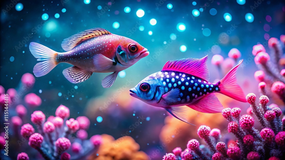 Vibrant Underwater Scene with Colorful Fish Vibrant Underwater Scene with Colorful Fish