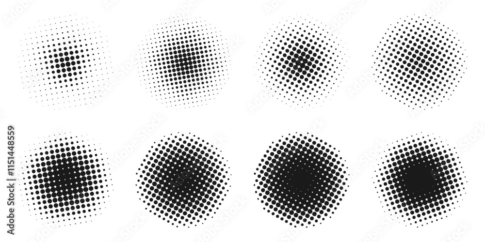 Dots Gradient Halftone. Halftone Dots Background. Abstract Seamless Dots Pattern