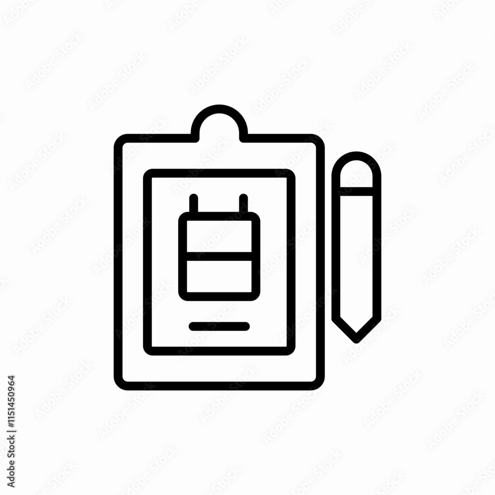 notepad pen icon vector sign notepad pen icon vector sign