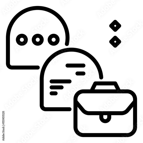 Chat icon, line icon style