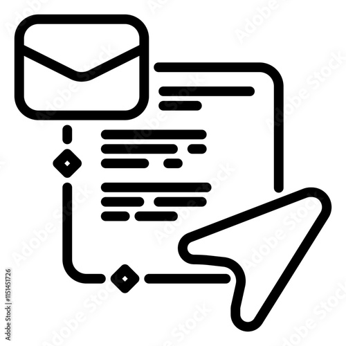 Send icon, line icon style