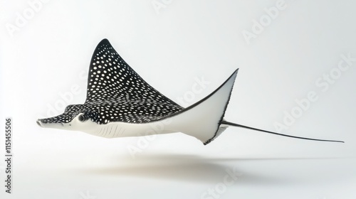 Graceful Spotted Ray Swimming Elegantly Through Clear Water