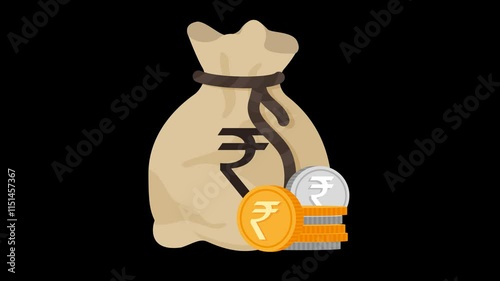 Loan Money Bag Indian Rupee 