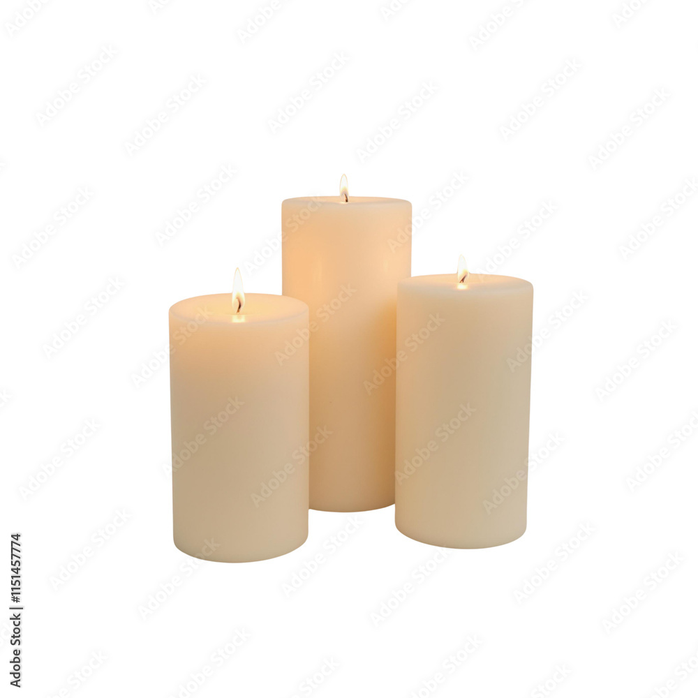 Elegant Pillar Candles for Home Decor
isolated on transparent background PNG Elegant Pillar Candles for Home Decor
isolated on transparent background PNG