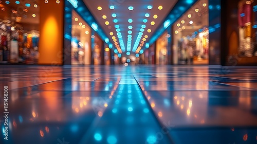 Wallpaper Mural Illuminated Shopping Mall Corridor Interior Design Torontodigital.ca