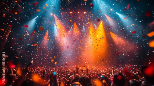 Confetti Falls On Crowd At Energetic Concert