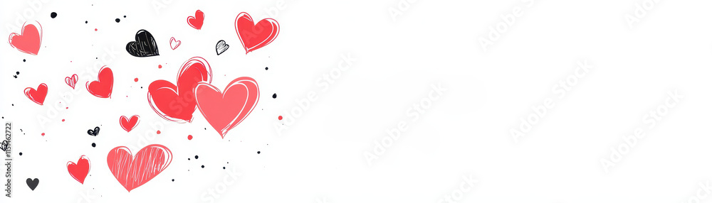 Valentine 's Day concepts. Colorful hearts in various sizes create joyful Valentine Day theme Valentine 's Day concepts. Colorful hearts in various sizes create joyful Valentine Day theme