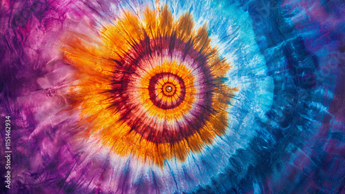 Vibrant Tie Dye Swirl Abstract Colorful Background Texture