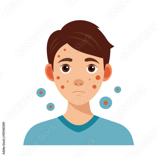Skin conditions vector illustration