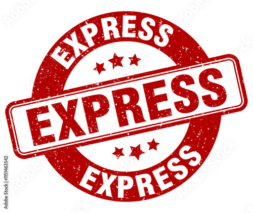 EXPRESS stamp on white background