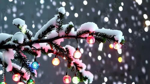 snow covered branches