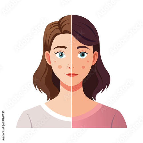 Skin conditions vector illustration