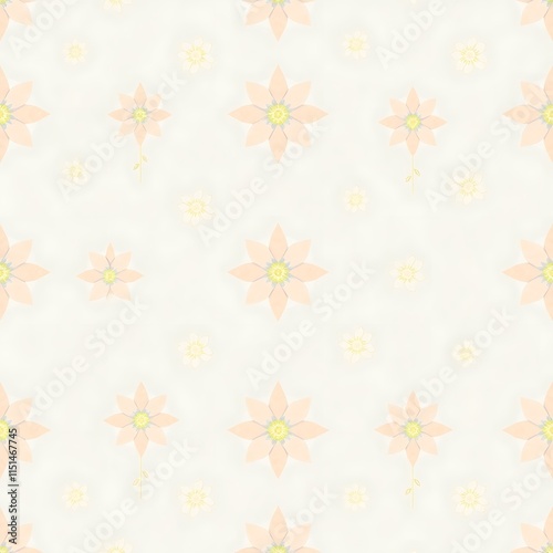 Wallpaper Mural Peach Blossom Dreams: A gentle, seamless pattern of delicate peach blossoms, perfect for adding a touch of springtime serenity to your designs.   Torontodigital.ca