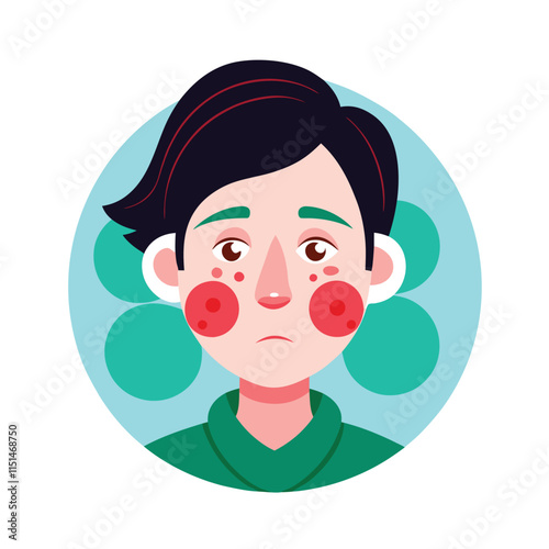 Skin conditions vector illustration