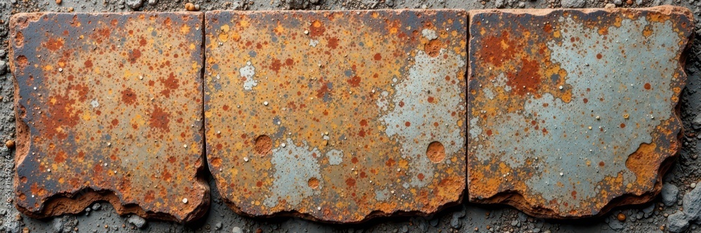 Rough-hewn concrete slab with visible aggregate and worn patina , worn, textured surface, weathered