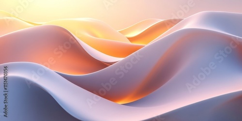 Clean, sharp abstract lines breaking through soft, glowing gradients. Generative AI photo