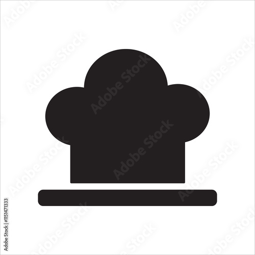 Chef Hat Icon. cook hat silhouette