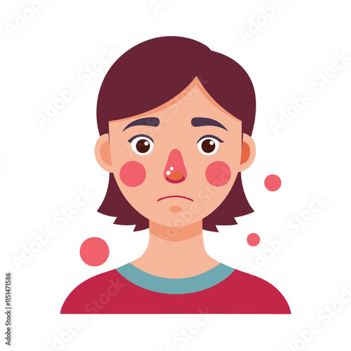 Skin conditions vector illustration