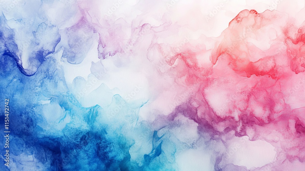 Fototapeta premium Vibrant watercolor abstract background with soft brush strokes and blended colors for creative designs, digital artwork, graphic design projects
