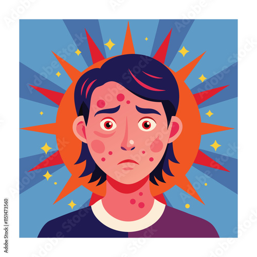 Skin conditions vector illustration
