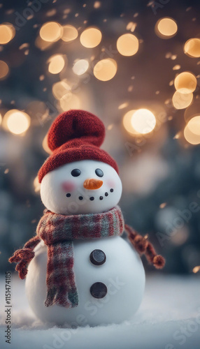 Snowman in the Christmas theme christmas winter christmas theme vertical photo