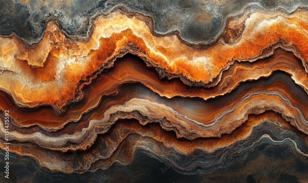 Nature elements abstracted into flowing earthy textures and patterns. Generative AI Nature elements abstracted into flowing earthy textures and patterns. Generative AI