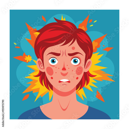 Skin conditions vector illustration