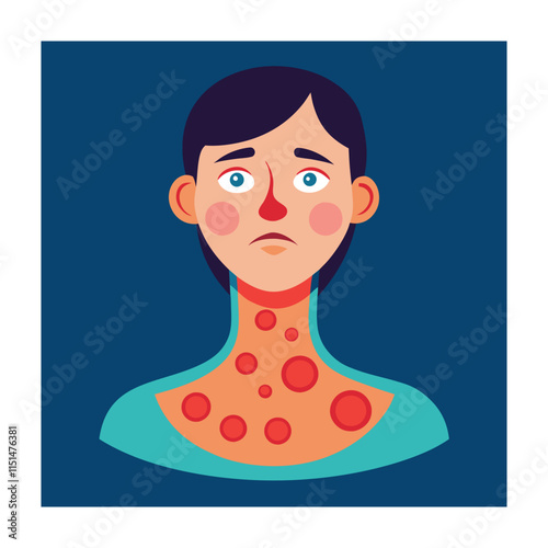 Skin conditions vector illustration