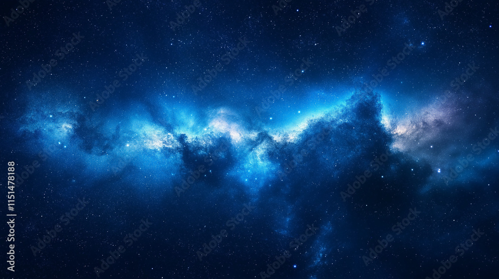 Cosmic Nebula Starry Night Sky, Deep Space, Celestial Wonders, Galactic Clouds, Blue Hues, Astral Be. Generative Ai. Cosmic Nebula Starry Night Sky, Deep Space, Celestial Wonders, Galactic Clouds, Blue Hues, Astral Be. Generative Ai.
