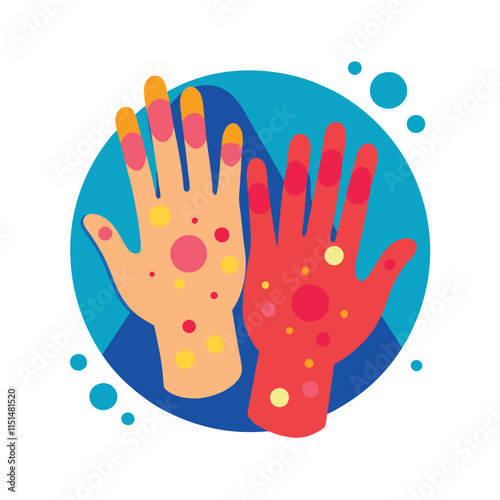 Skin conditions vector illustration