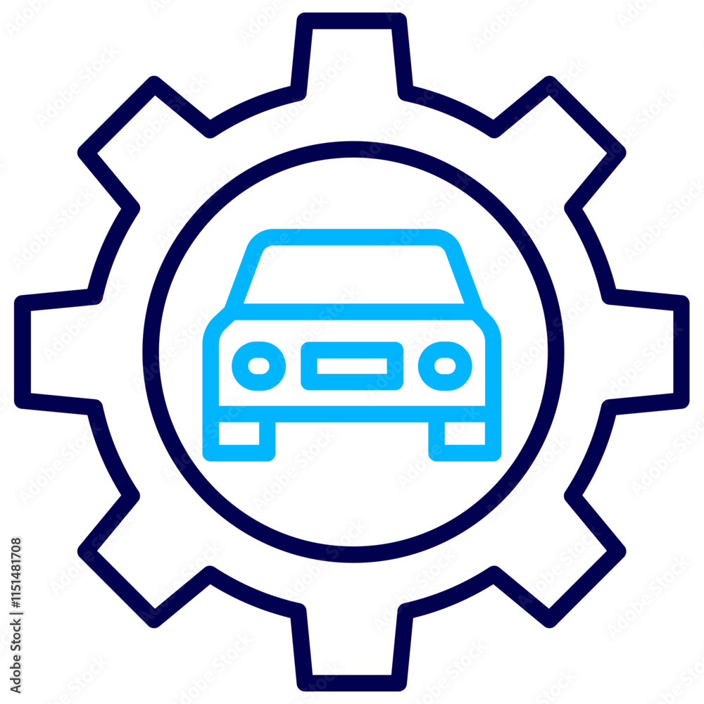 Car Service Outline Color icon Car Service Outline Color icon