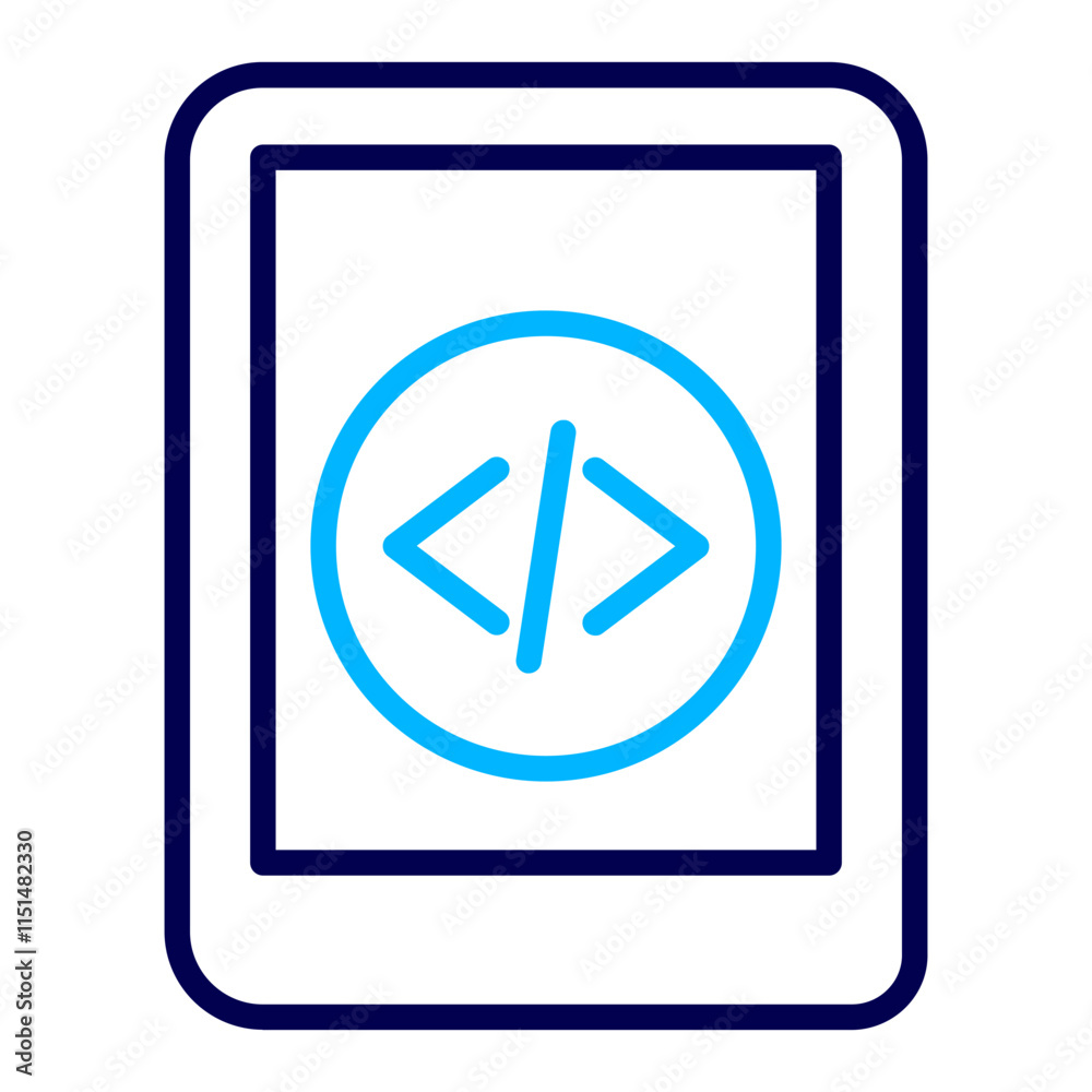 Tab Coding Outline Color icon Tab Coding Outline Color icon