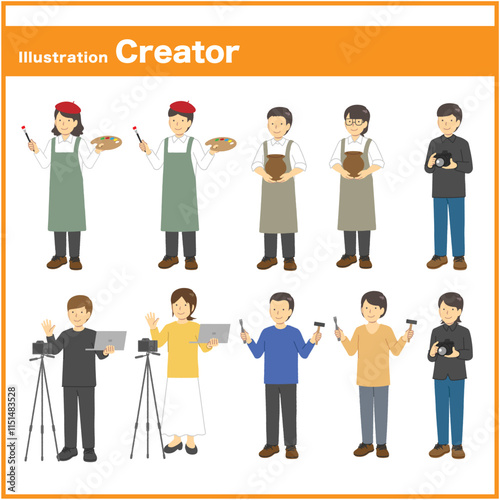 職業　クリエーター　人物セット